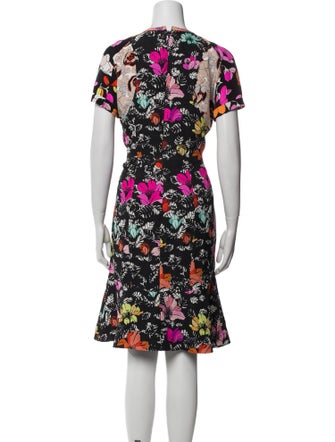Oscar de la Renta Silk Knee-Length Dress