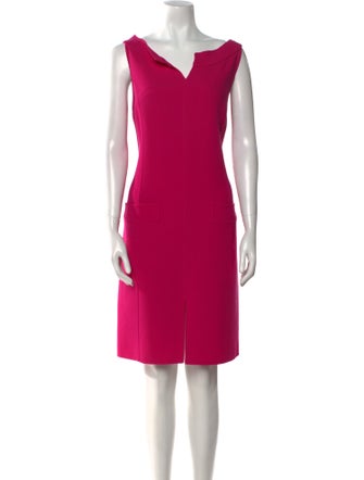 Oscar de la Renta Wool Knee-Length Dress