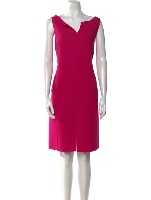 Oscar de la Renta Wool Knee-Length Dress