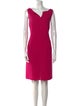 Oscar de la Renta Wool Knee-Length Dress