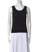Oscar de la Renta Scoop Neck Sleeveless Top