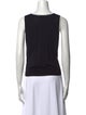 Oscar de la Renta Scoop Neck Sleeveless Top