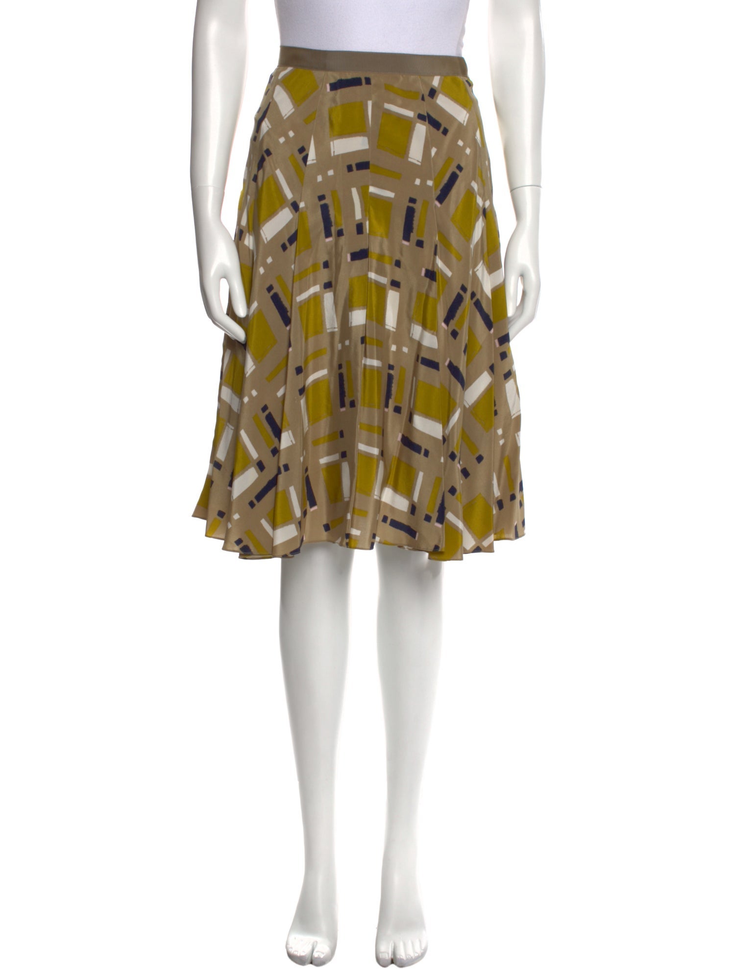 Oscar de la Renta Silk Knee-Length Skirt w/ Tags