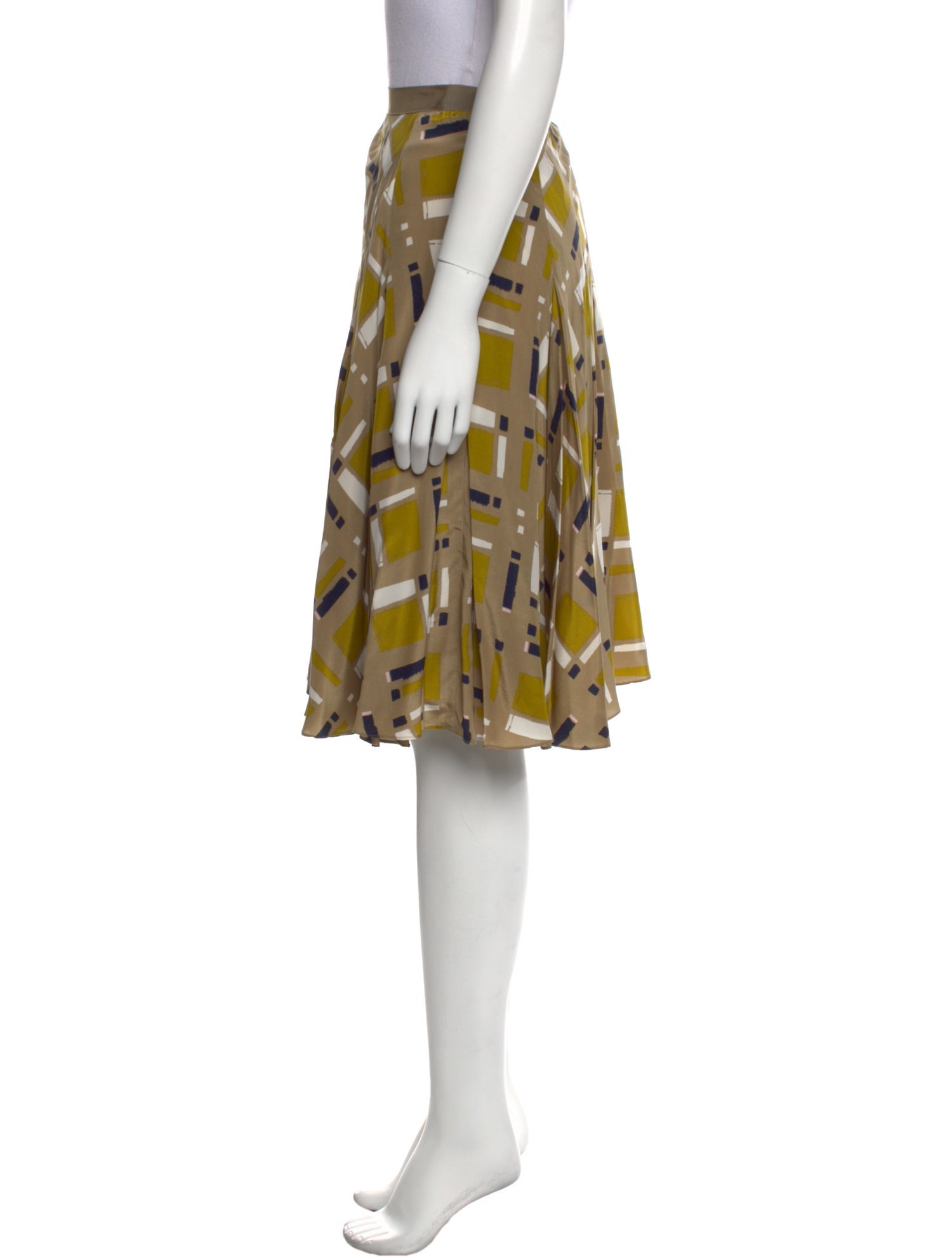 Oscar de la Renta Silk Knee-Length Skirt w/ Tags