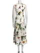 Oscar de la Renta Floral Print Long Dress