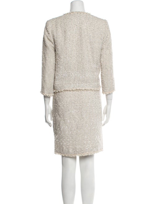 Oscar de la Renta Glitter Accents Skirt Suit