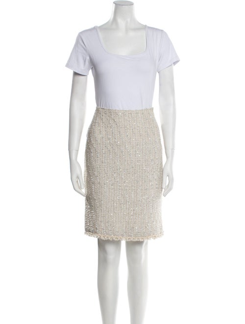 Oscar de la Renta Glitter Accents Skirt Suit