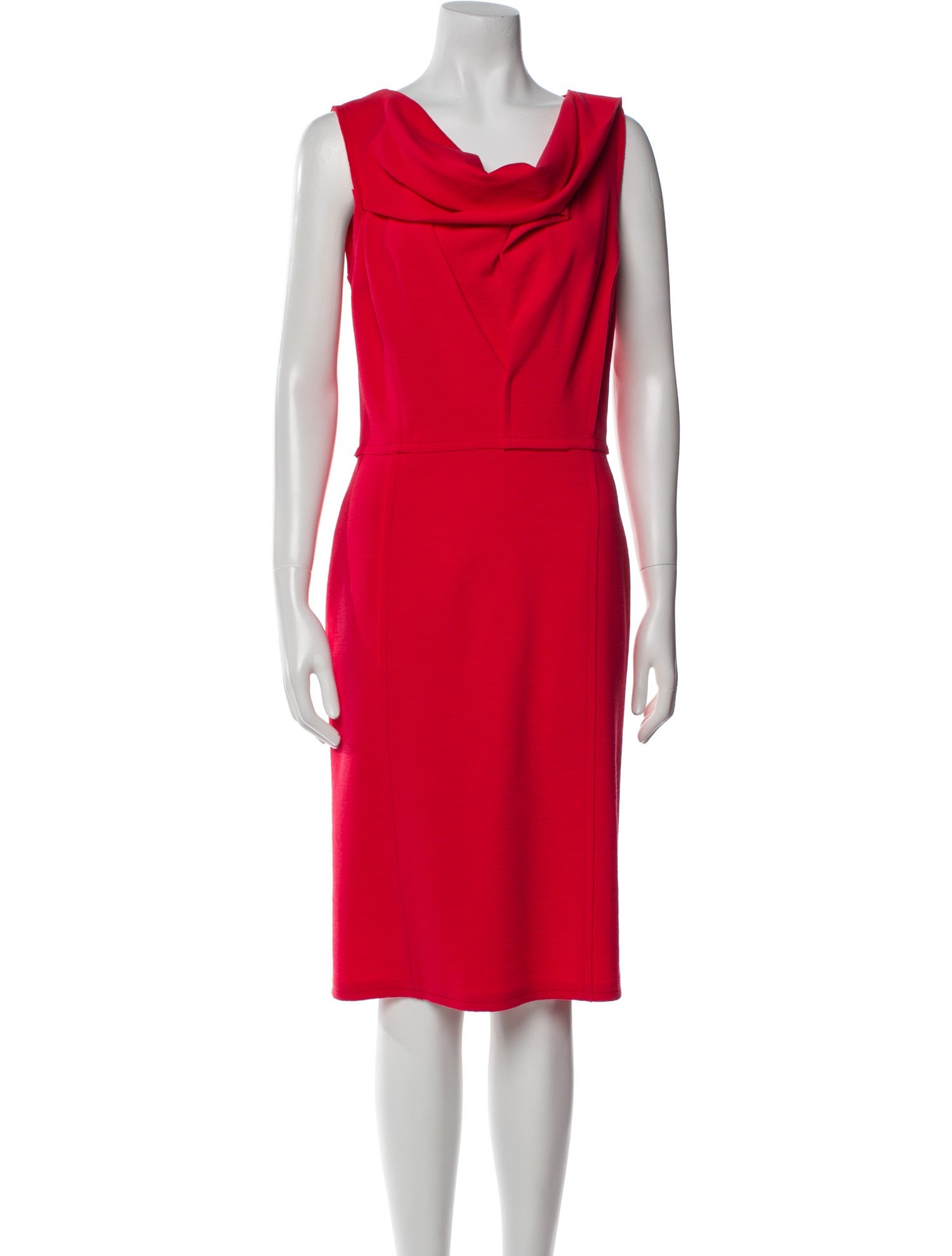 Oscar de la Renta Wool Knee-Length Dress