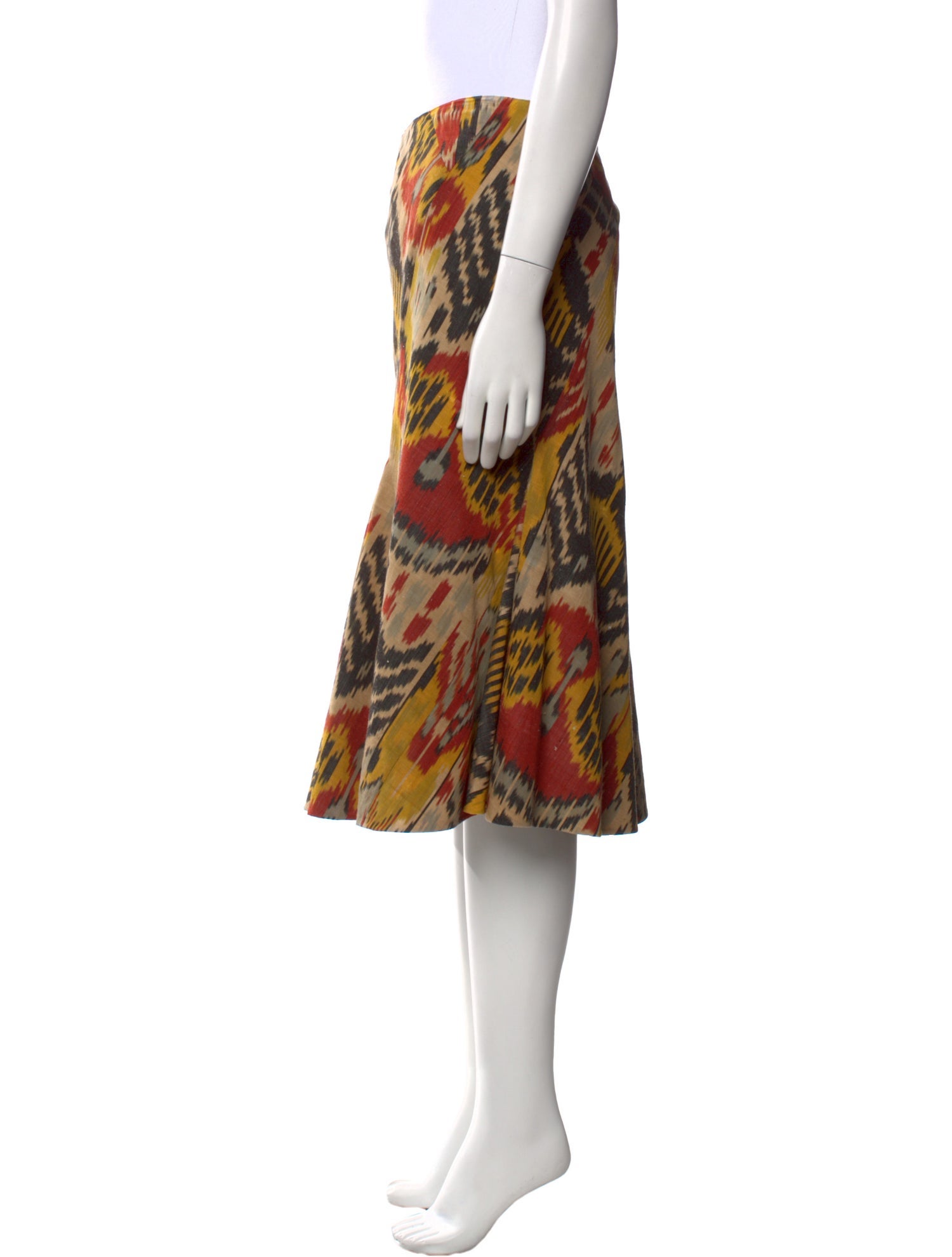 Oscar de la Renta Printed Knee-Length Skirt