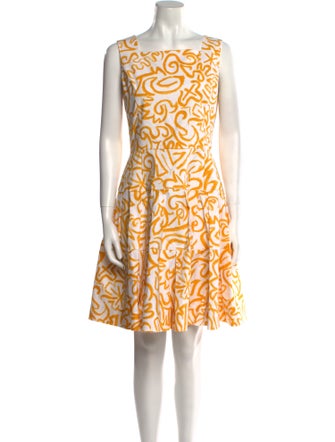 Oscar de la Renta Printed Mini Dress