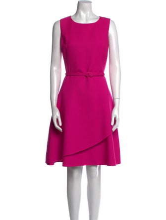 Oscar de la Renta Virgin Wool Knee-Length Dress