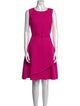 Oscar de la Renta Virgin Wool Knee-Length Dress