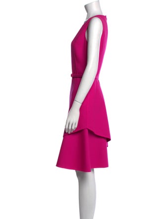 Oscar de la Renta Virgin Wool Knee-Length Dress