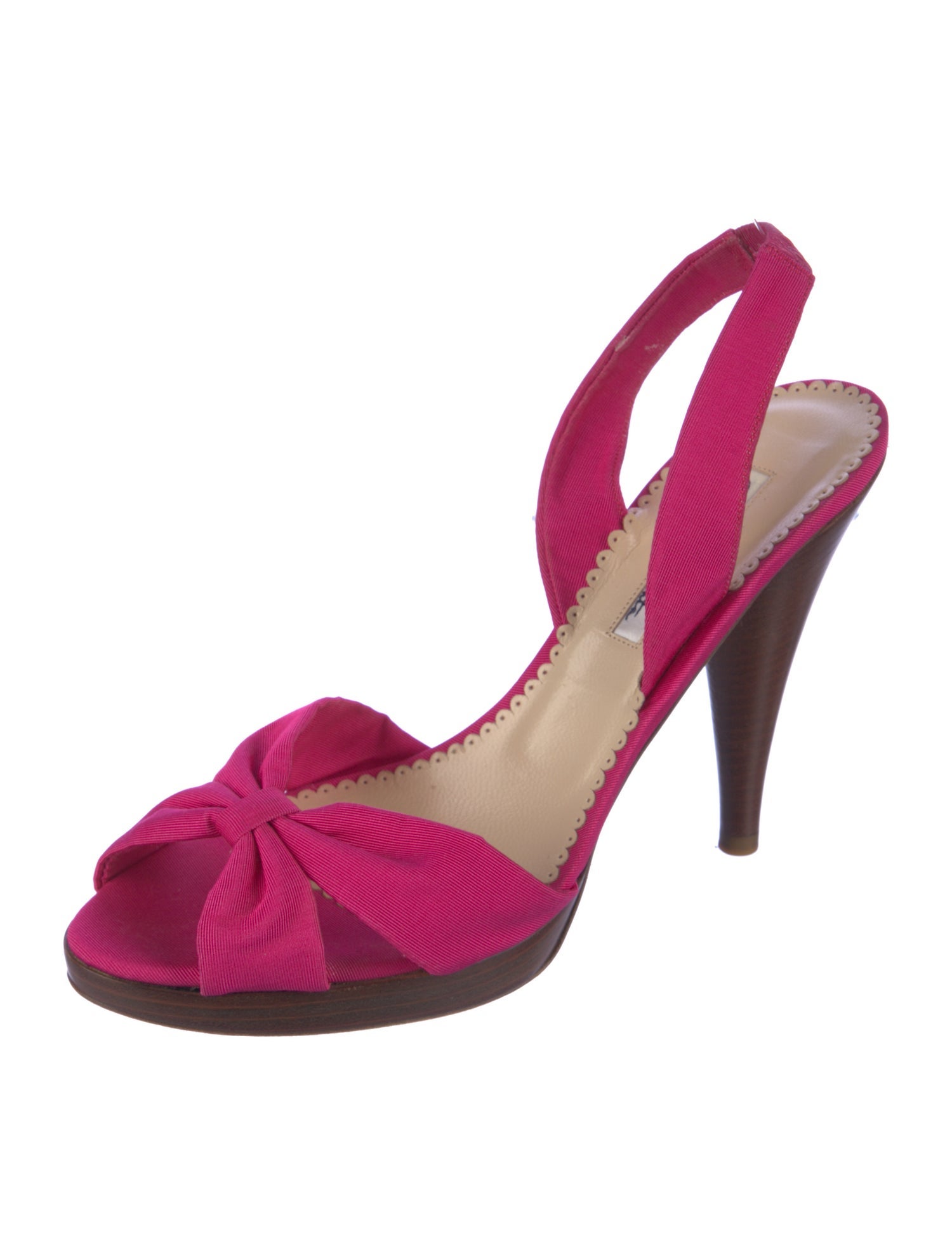 Oscar de la Renta Crystal Embellishments Slingback Sandals