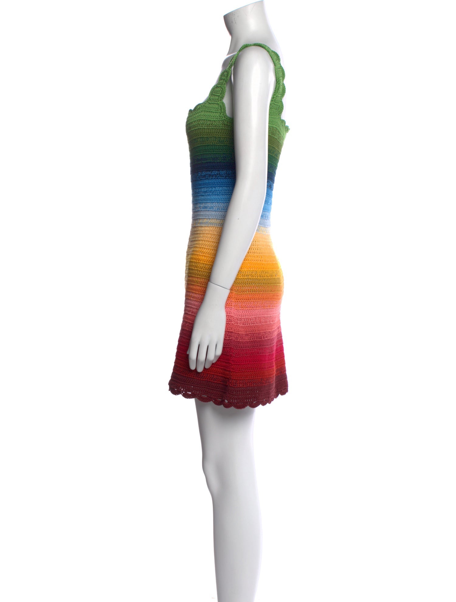 Oscar de la Renta Striped Mini Dress