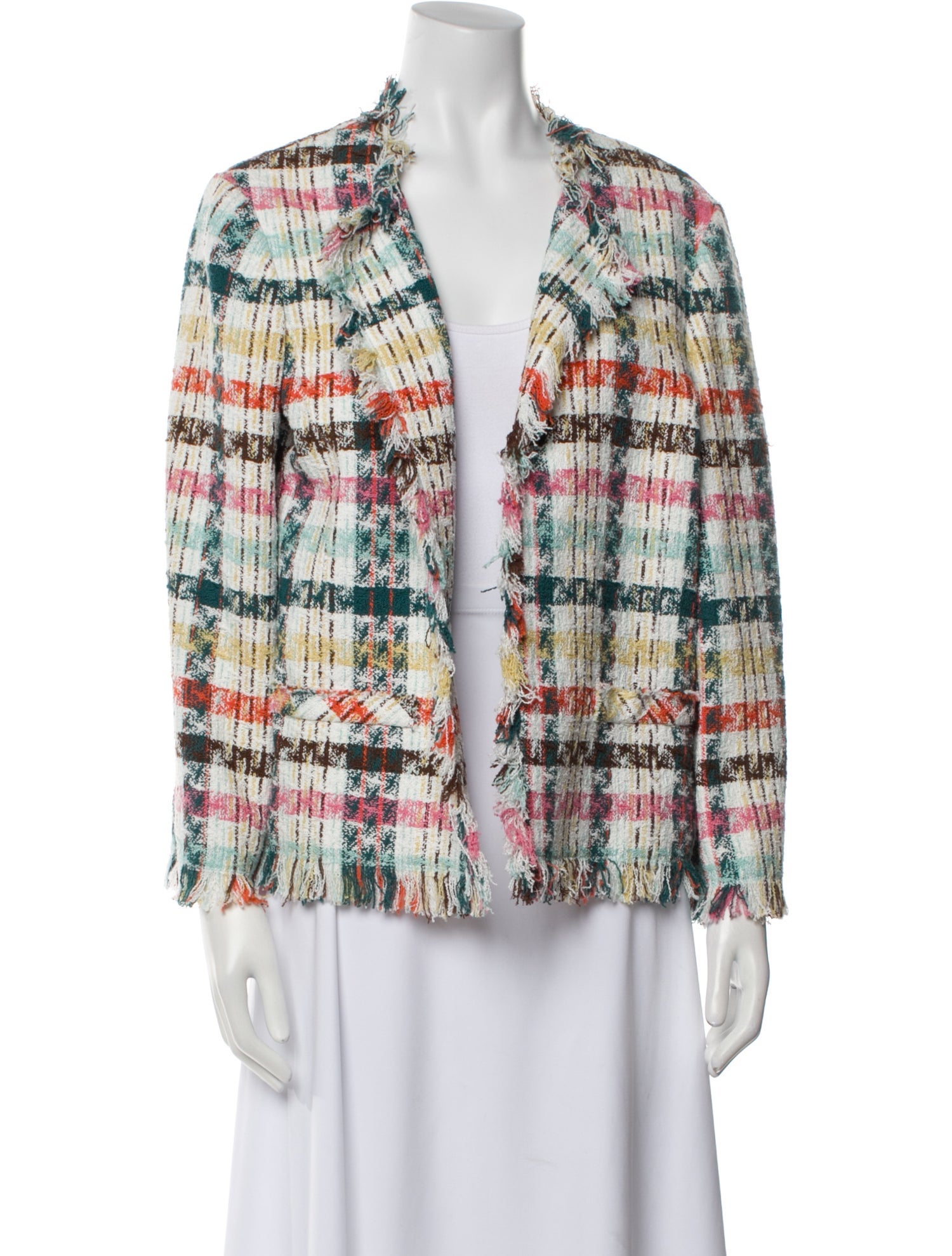 Oscar de la Renta Plaid Print Blazer w/ Tags