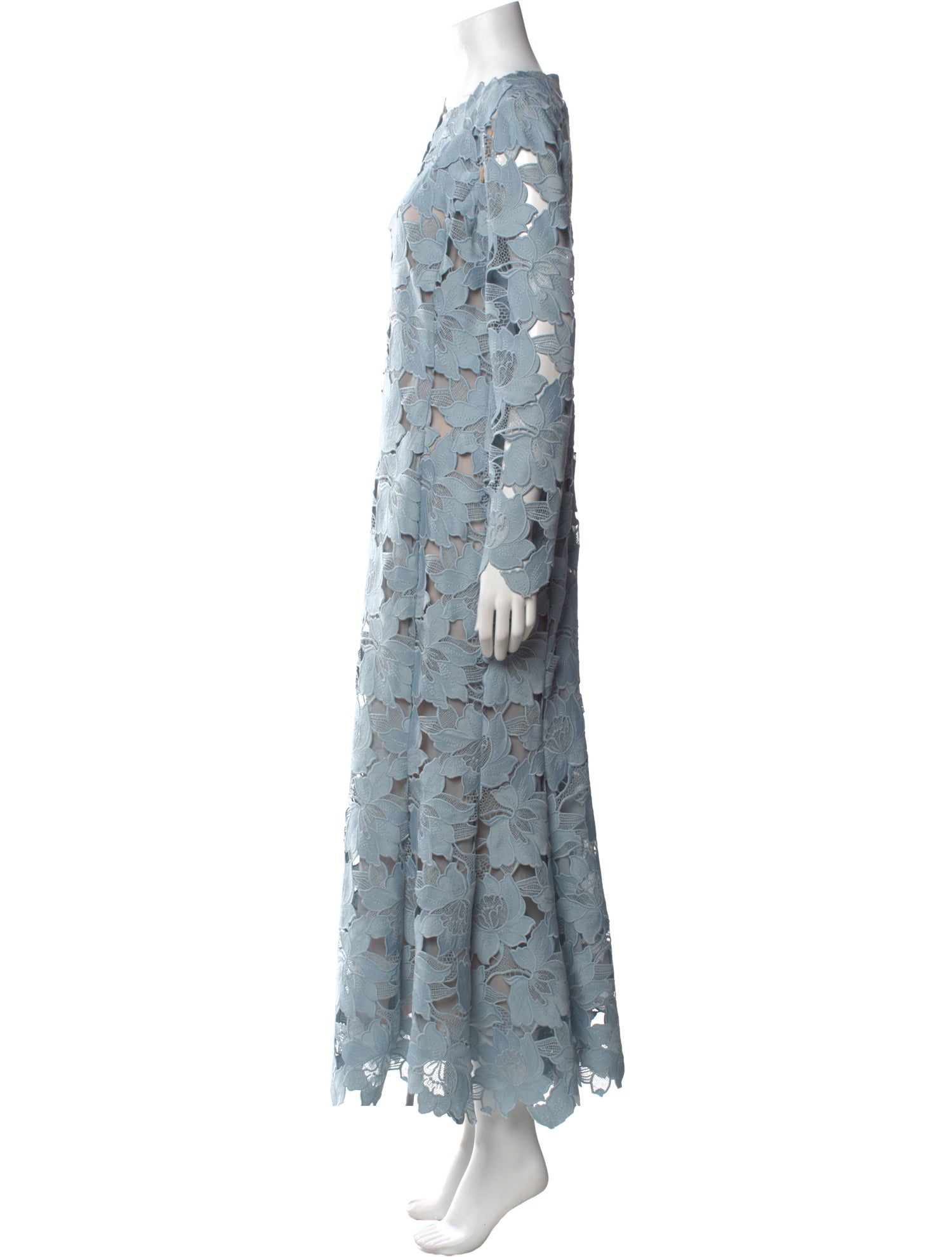 Oscar de la Renta Lace Pattern Long Dress