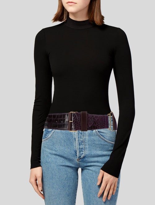 Oscar de la Renta Wide Leather Waist Belt