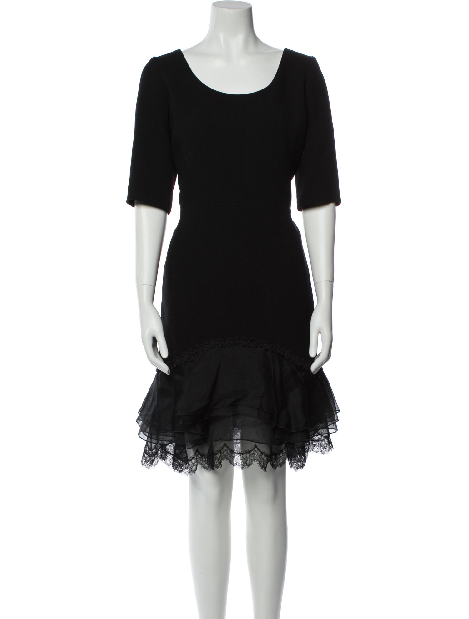 Oscar de la Renta Wool Knee-Length Dress w/ Tags