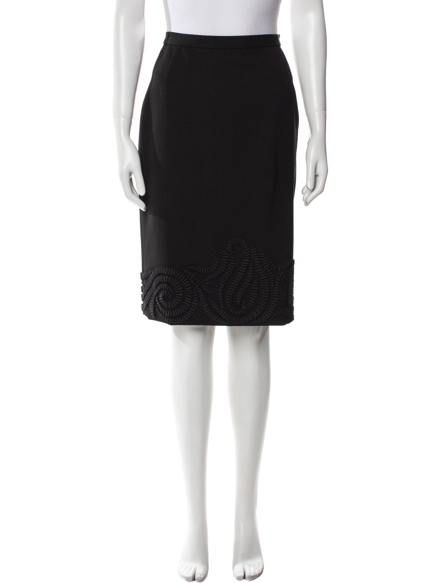 Oscar de la Renta Wool Knee-Length Skirt