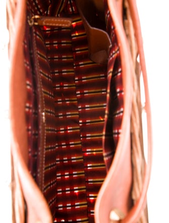 Oscar de la Renta Straw Top Handle Bag