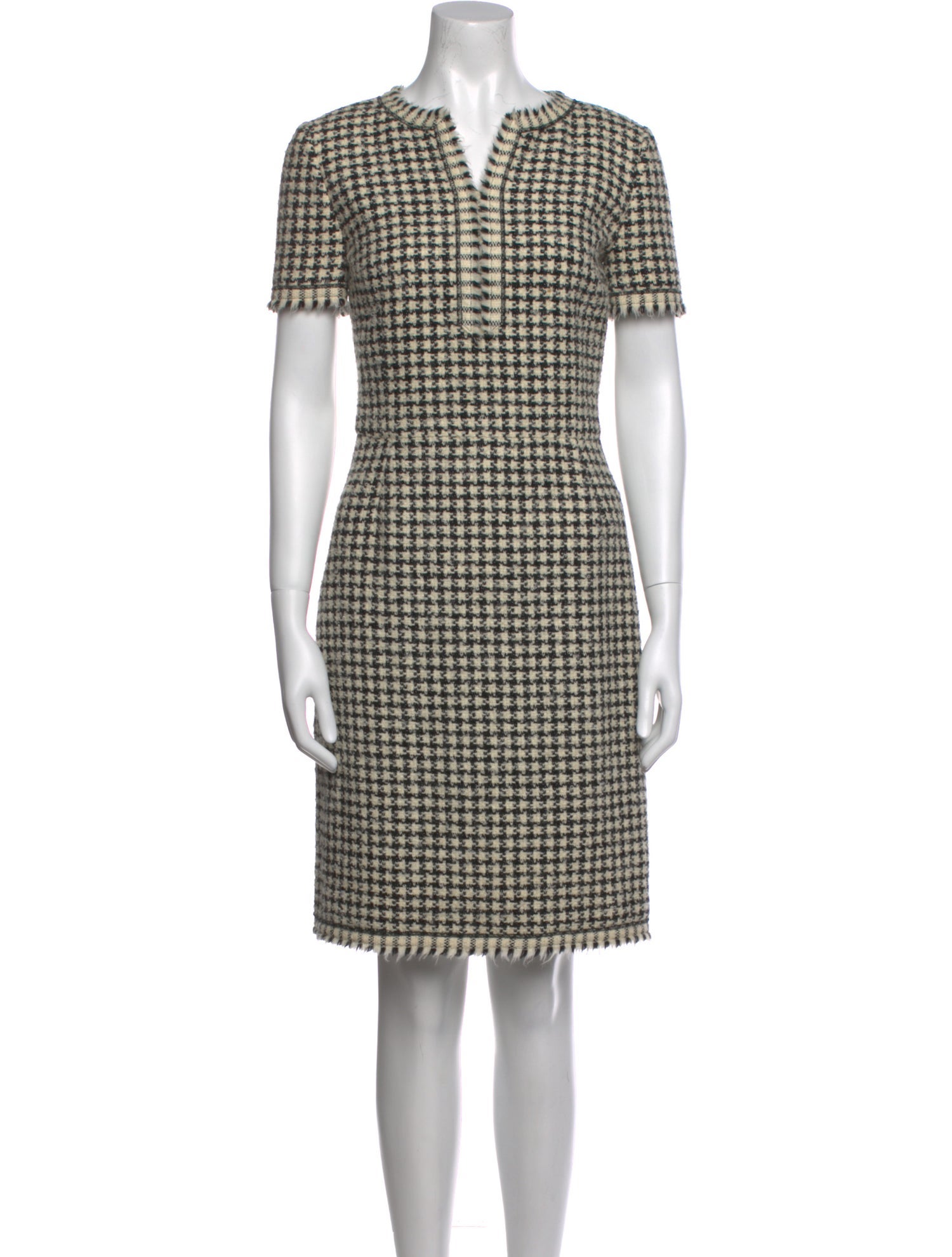 Oscar de la Renta Alpaca Knee-Length Dress