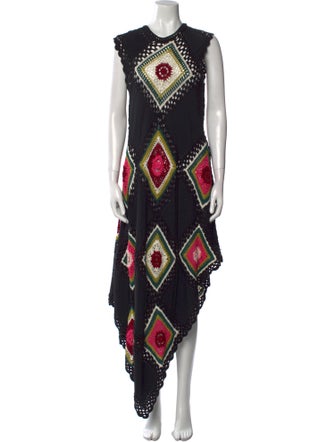 Oscar de la Renta Printed Long Dress