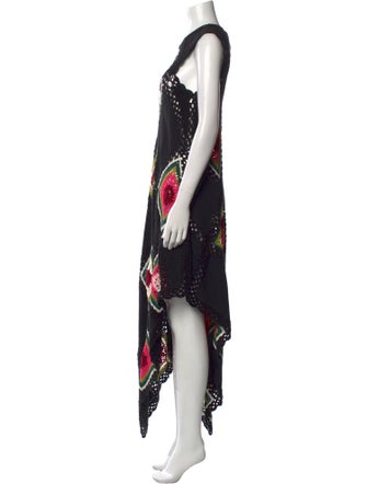 Oscar de la Renta Printed Long Dress