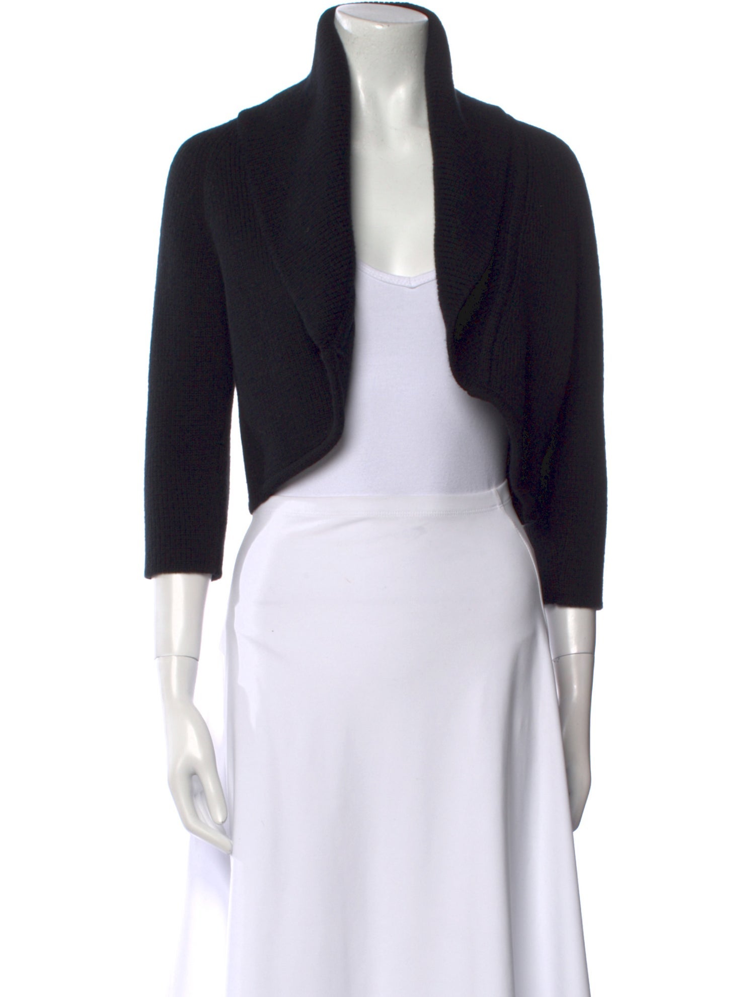 Oscar de la Renta Cashmere Open Front Sweater