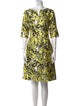Oscar de la Renta Silk Knee-Length Dress