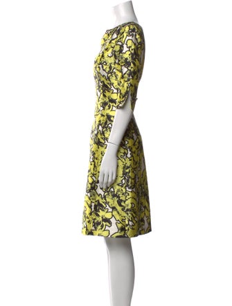 Oscar de la Renta Silk Knee-Length Dress