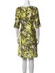 Oscar de la Renta Silk Knee-Length Dress