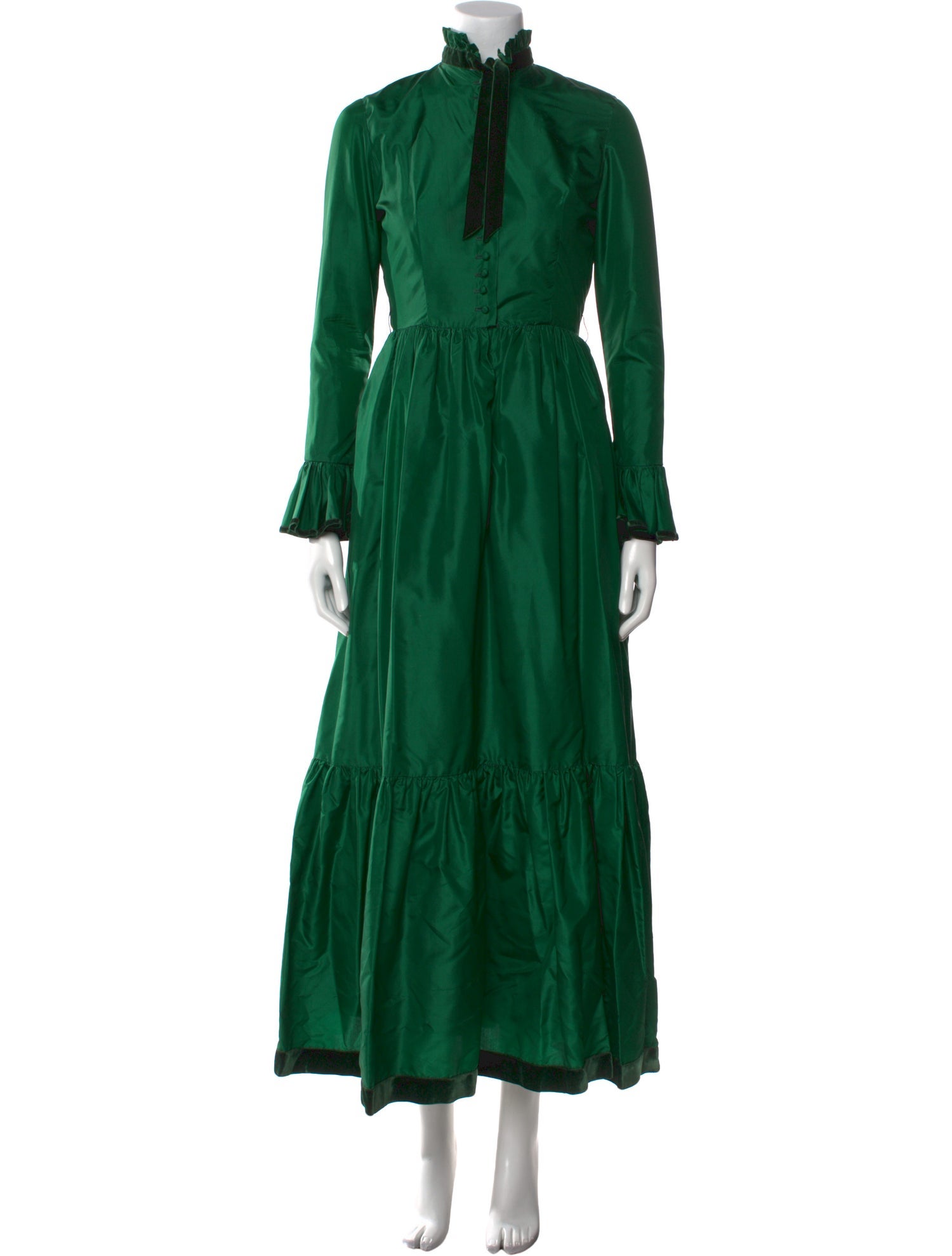 Oscar de la Renta V-Neck Long Dress
