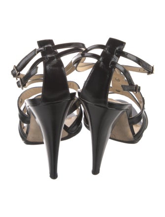 Oscar de la Renta Patent Leather Gladiator Sandals