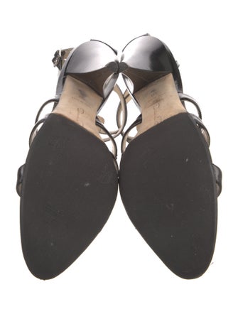 Oscar de la Renta Patent Leather Gladiator Sandals