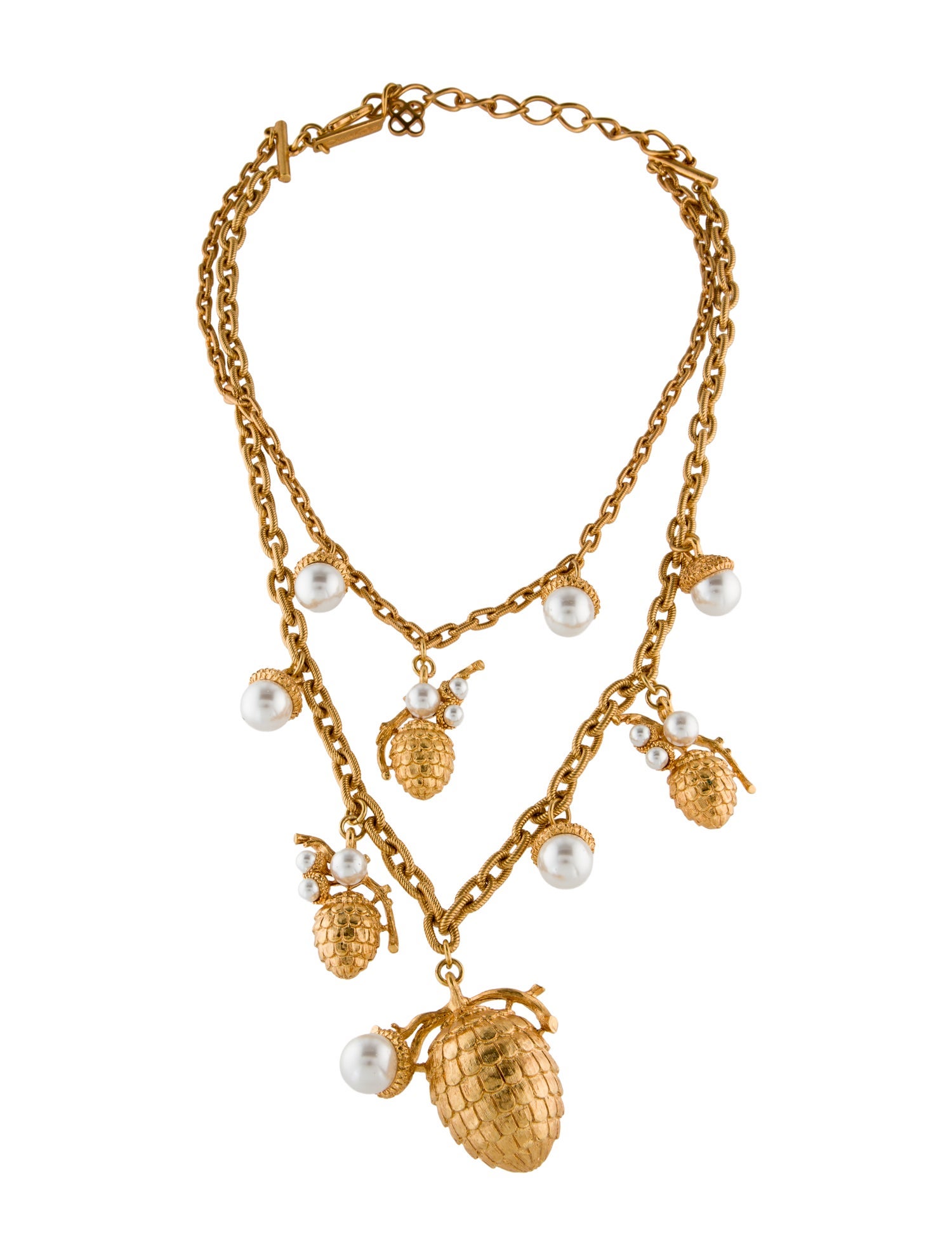 Oscar de la Renta Faux Pearl Collar Necklace