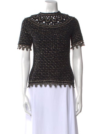 Oscar de la Renta Scoop Neck Sweater