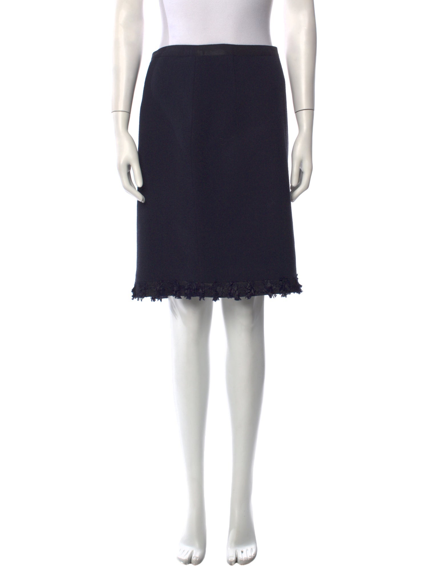 Oscar de la Renta Wool Knee-Length Skirt
