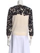 Oscar de la Renta Virgin Wool Printed Sweater