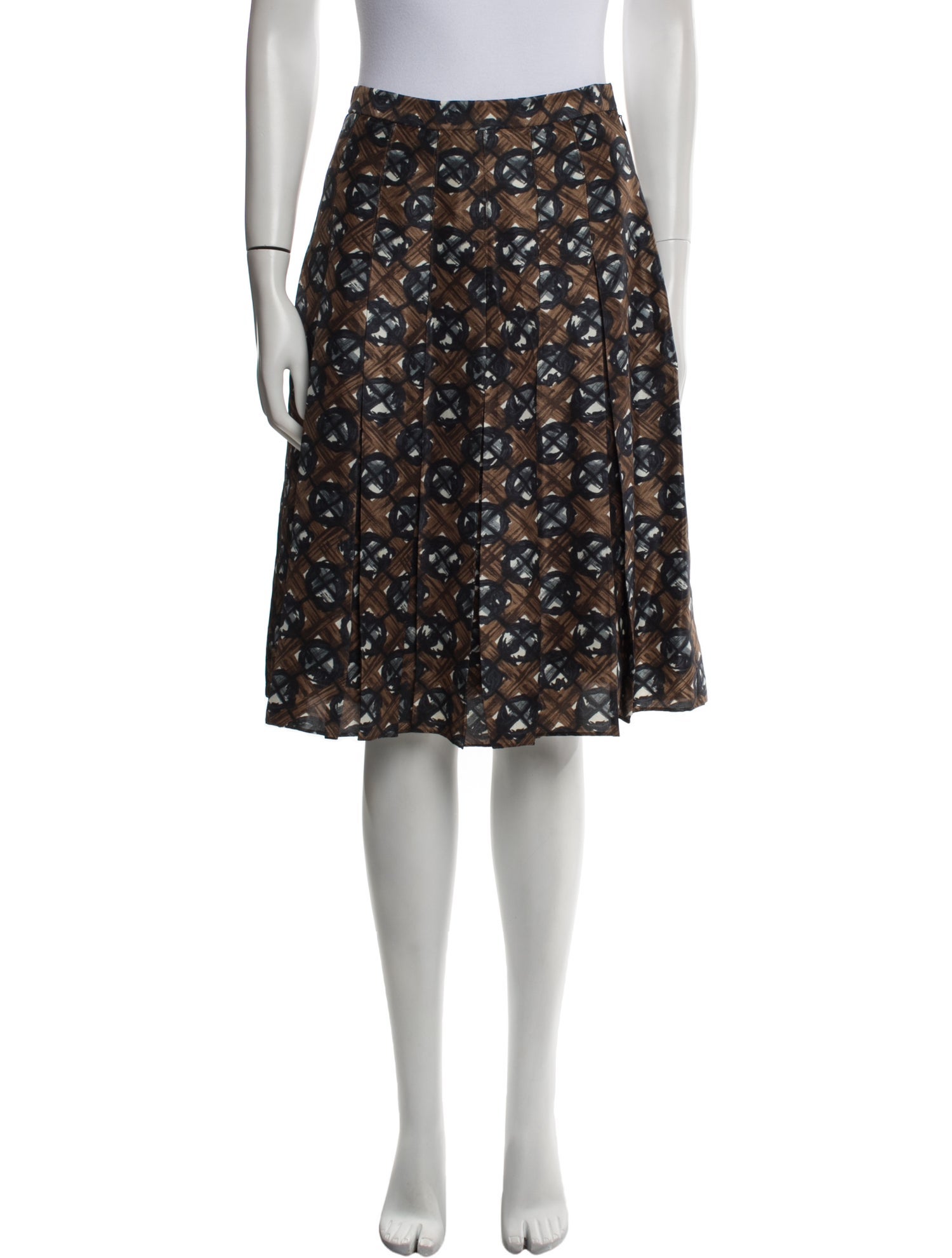 Oscar de la Renta Silk Knee-Length Skirt