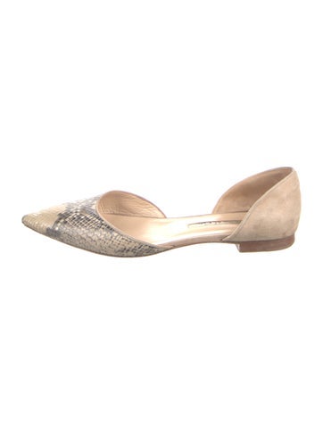 Oscar de la Renta Flats Embossed Leather D'Orsay IT 39.5 | 9.5