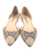 Oscar de la Renta Embossed Leather D'Orsay Flats