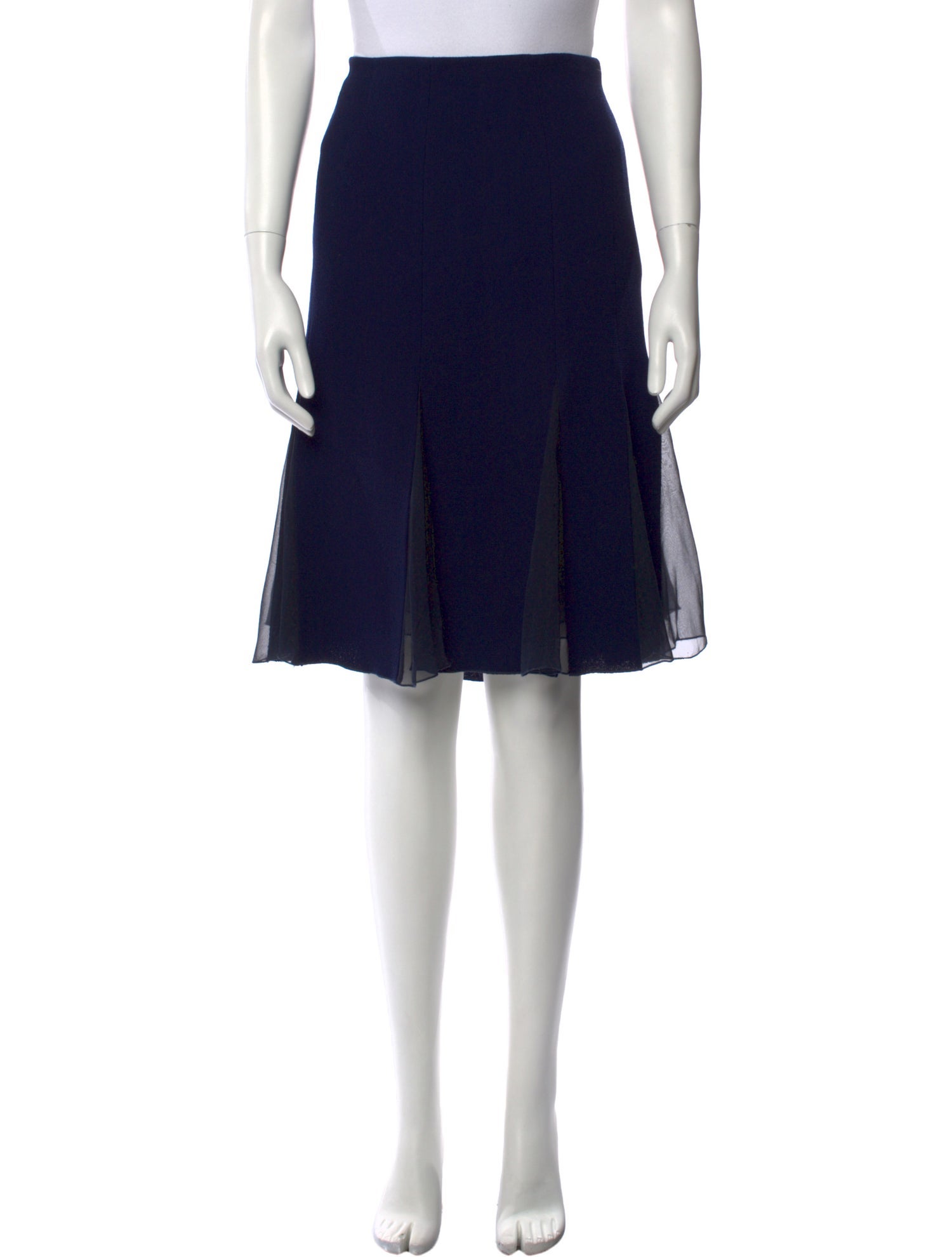 Oscar de la Renta Wool Knee-Length Skirt