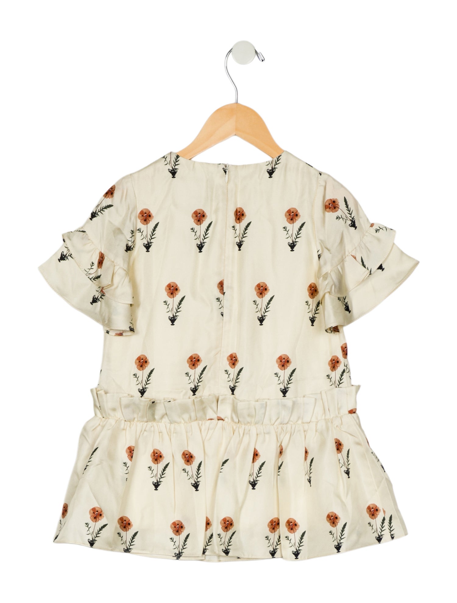 Oscar de la Renta Toddler Girls' Silk Floral Print Dress