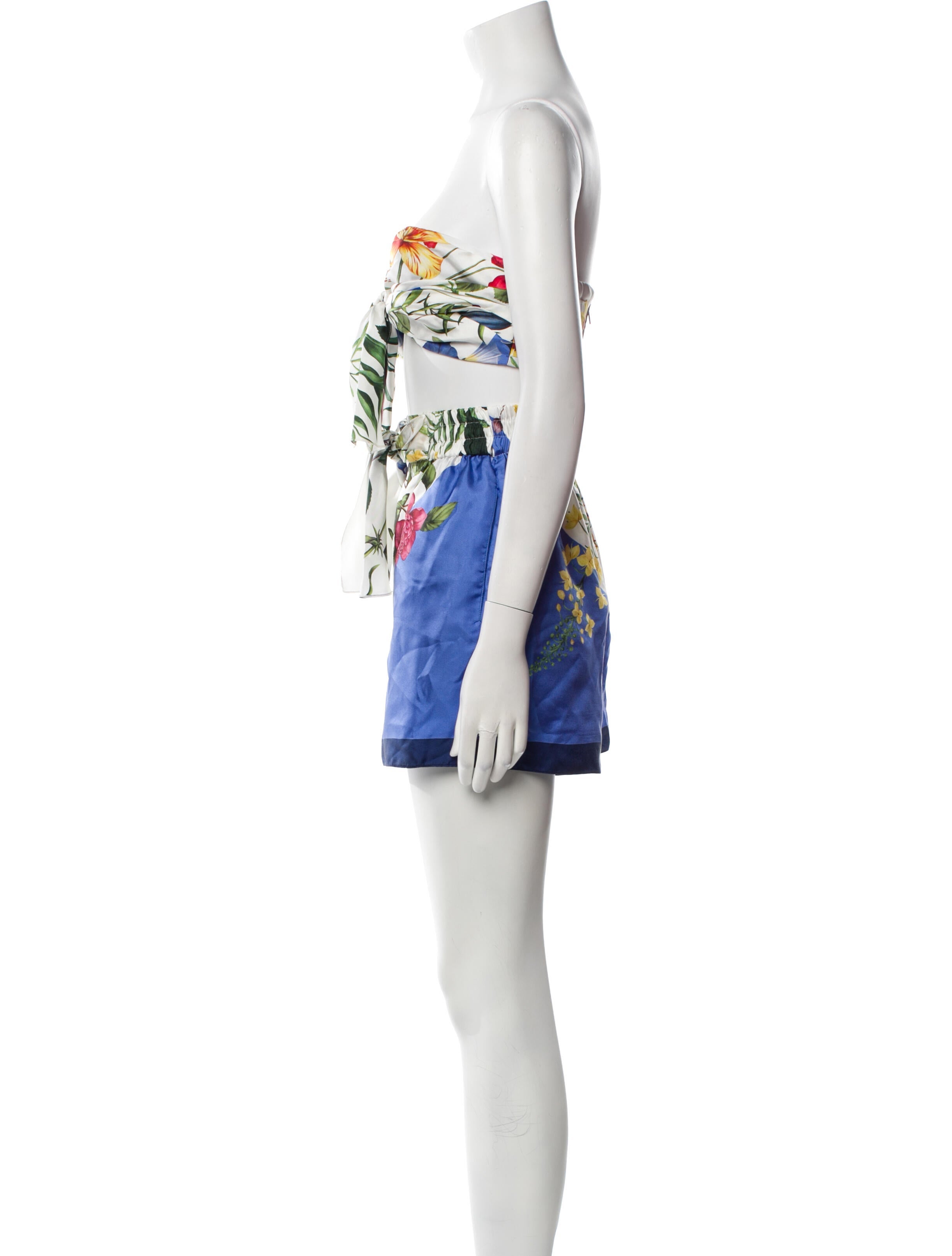 Oscar de la Renta Silk Printed Short Set