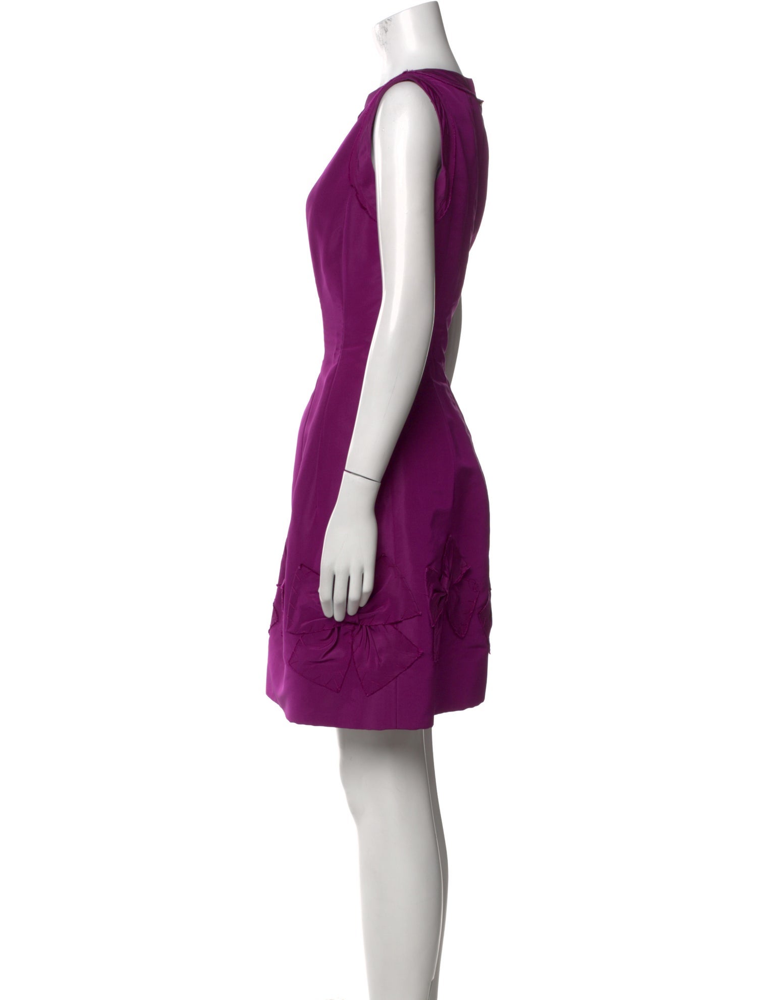 Oscar de la Renta Silk Mini Dress - Purple Dresses, Clothing - OSC269127 |  The RealReal