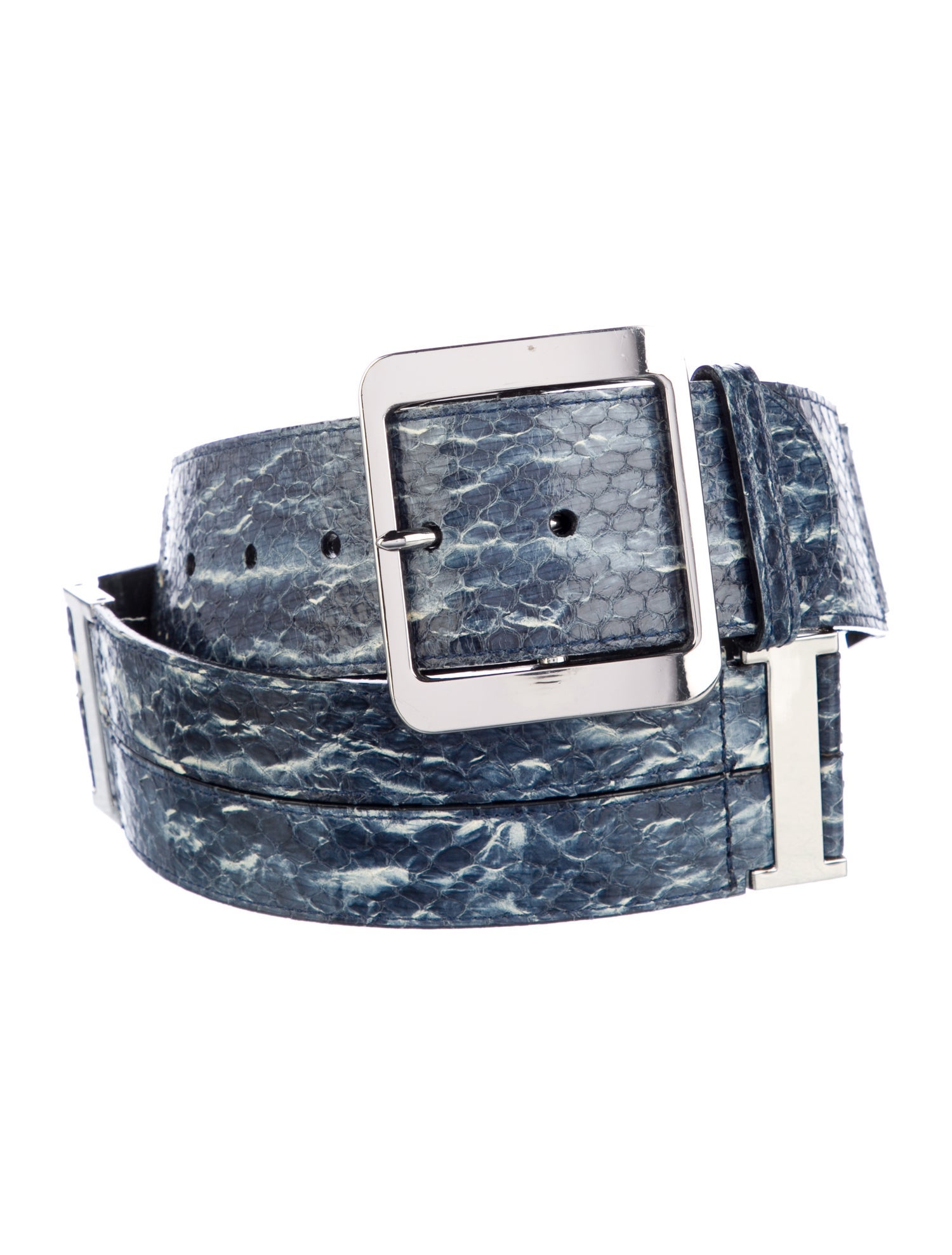 Oscar de la Renta Snakeskin Waist Belt