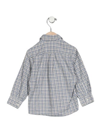 Oscar de la Renta Toddler Boys' Patterned Long Sleeve Button Up