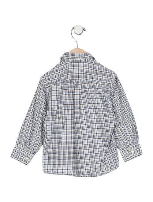 Oscar de la Renta Toddler Boys' Patterned Long Sleeve Button Up