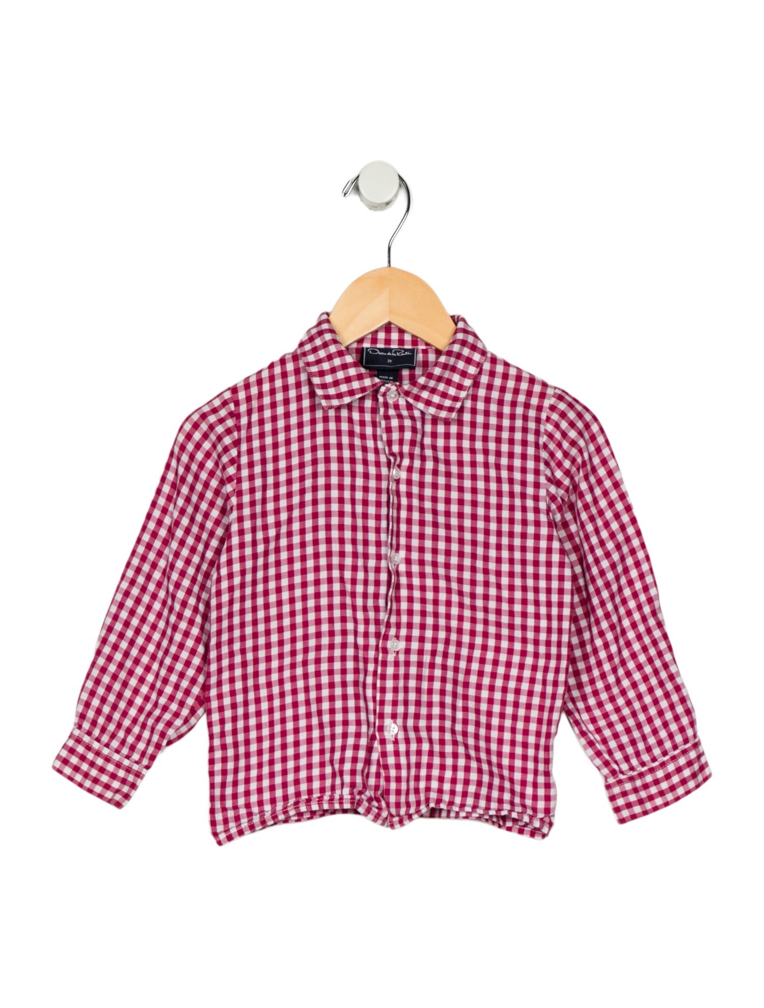 Oscar de la Renta Check Long Sleeve Shirt